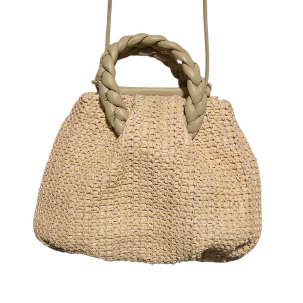Hereu Bombom M Raffia Crossbody Bag in Natural - Picture 6 of 8